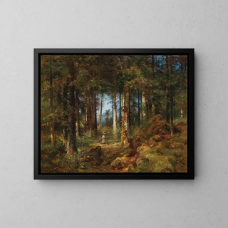 Forest of Pines - Anton Heinrich Dieffenbach — framed artwork on a wall