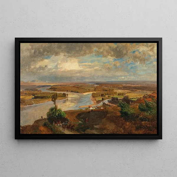 View of Vienna from Nussberg - Anton Hlaváček — framed artwork on a wall