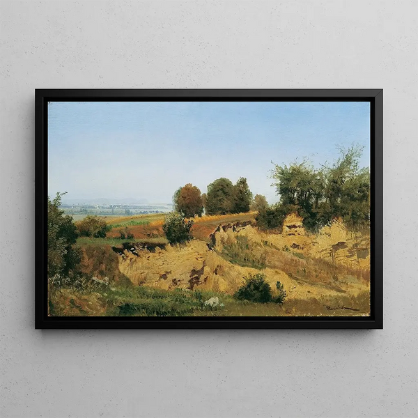 Near Mannersdorf at Leithagebirge - Anton Hlaváček — framed artwork on a wall