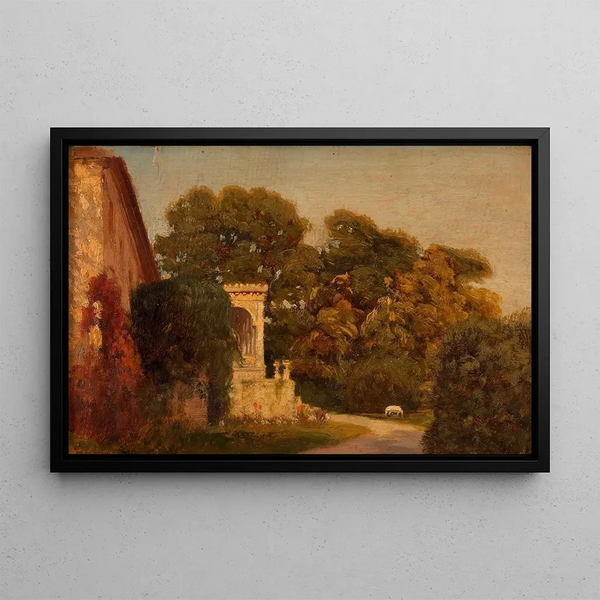 Partie du parc Doblhoff à Baden - Anton Hlaváček — framed artwork on a wall