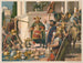Military Northern Painting negotiating with Romans for bowls and gold and silver coins - Anton Hoffmann — artwork view