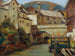 View of a city with river and bridge - Anton Hula — artwork view