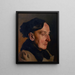 Head of an Old Woman - Anton Josef von Kenner — framed artwork on a wall