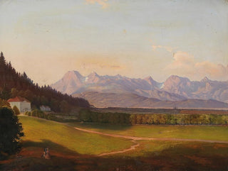 Villa Radetzky and the Kamnik Alps in Carinthia - Anton Karinger — artwork view