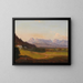 Villa Radetzky and the Kamnik Alps in Carinthia - Anton Karinger — framed artwork on a wall