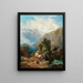 L'idyll of the family in the background: a view of Ortler from Mals - Anton Karinger — framed artwork on a wall