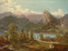 View of the castle and the island with the Sainte-Marie church on Lake Bled - Anton Karinger — artwork view