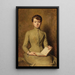 Woman reading - Anton Katzer — framed artwork on a wall