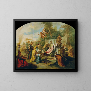 Antique Offering Scene - Anton Kern — framed artwork on a wall