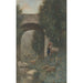 Bergère with sheep near a viaduct - Anton L. Koster — artwork view
