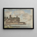 Landscape painting with mills near water - Anton L. Koster — framed artwork on a wall