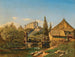 View of a dam on the Szava River with Šternberk Castle in the background - Anton Liehl — artwork view