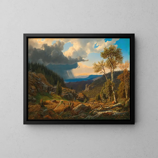 Tempestuous landscape to come - Anton Liehl — framed artwork on a wall