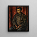 Boy sitting - Anton Lindforss — framed artwork on a wall