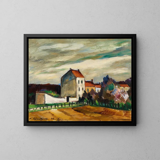 View of the city of Bogneux - Anton Lindforss — framed artwork on a wall