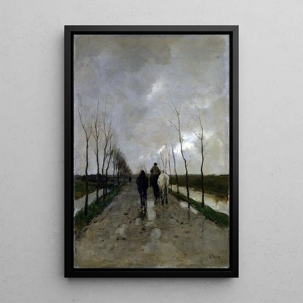 Reproduction of the painting of a Dutch road - Anton Mauve