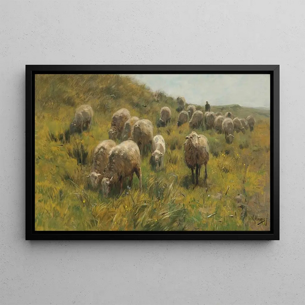 On the dunes - Anton Mauve — framed artwork on a wall