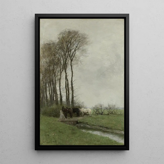 Anton Mauve - Paarden bij het hek.webp