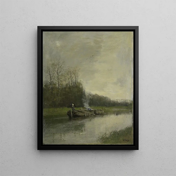 Path of the towpath - Anton Mauve — framed artwork on a wall