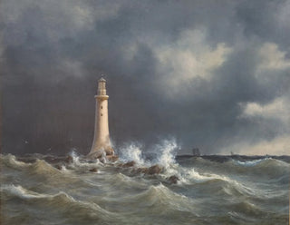 Eddystone Lighthouse - Anton Melbye — artwork view