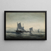 Bateaux de pêche dans le canal - Anton Melbye — framed artwork on a wall