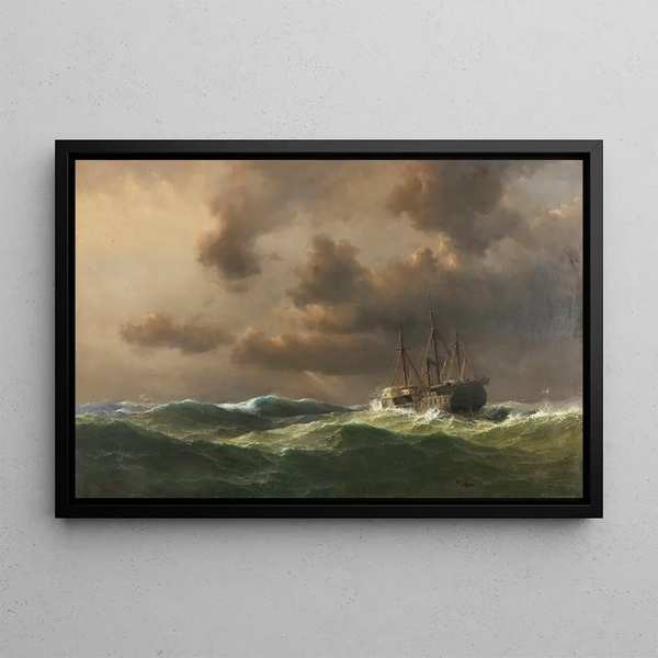 After the Storm - Anton Melbye — framed artwork on a wall