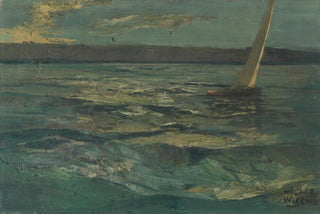 Rough Sea with Sailboat - Anton Müller-Wischin — artwork view