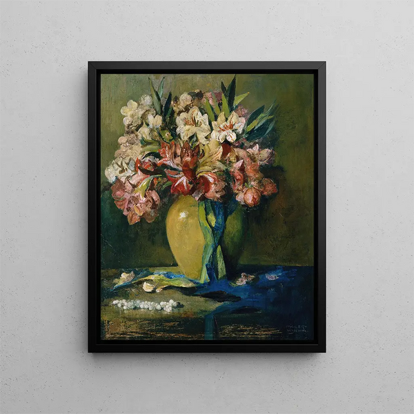 Blumenstrauß - Anton Müller-Wischin — framed artwork on a wall