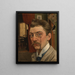 Self-portrait in studio - Anton Molkenboer — framed artwork on a wall
