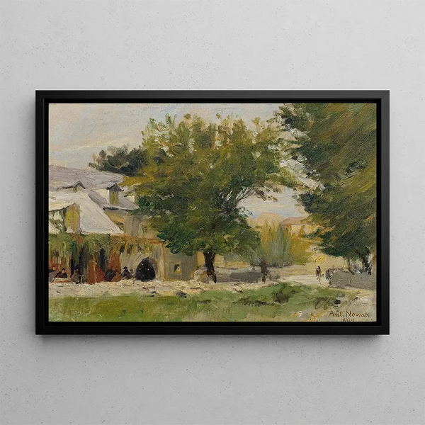 Inn at Salona on the Glisse Road - Anton Nowak — framed artwork on a wall