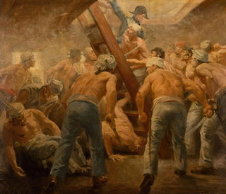 The fight under the bridge - Anton Otto Fischer — artwork view