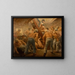 The fight under the bridge - Anton Otto Fischer — framed artwork on a wall