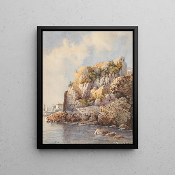 Castelnuovo Forte di Mare - Anton Perko — framed artwork on a wall