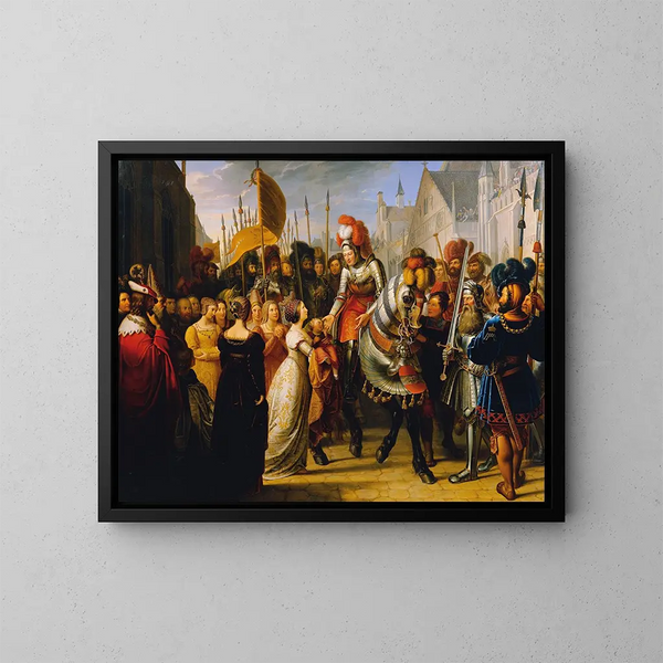 The entry of Emperor Maximilian I into Ghent - Anton Petter — framed artwork on a wall