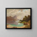 View of the Mondsee - Anton Pieck — framed artwork on a wall