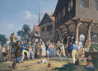 Cockfight near Frankfurt am Main - Anton Radl — artwork view
