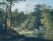 Abreuvoir for livestock in the forest, on the left a hunter - Anton Radl — artwork view