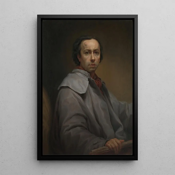 Self-portrait - Anton Raphaël Mengs — framed artwork on a wall