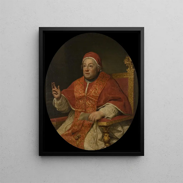 Pope Clement XIII - Anton Raphael Mengs — framed artwork on a wall