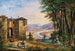 Scene in Salzburg, excursionists resting with view of the Lueg pass - Anton Reiffenstuhl — artwork view
