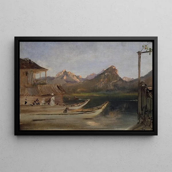 at Wolfgangsee - Anton Romako — framed artwork on a wall