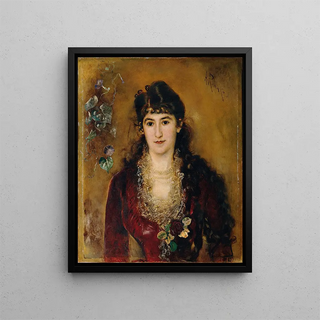 Anton Romako - Dame im roten Kleid.webp