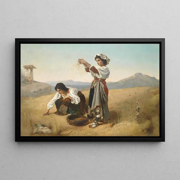 After the Harvest - Anton Romako — framed artwork on a wall
