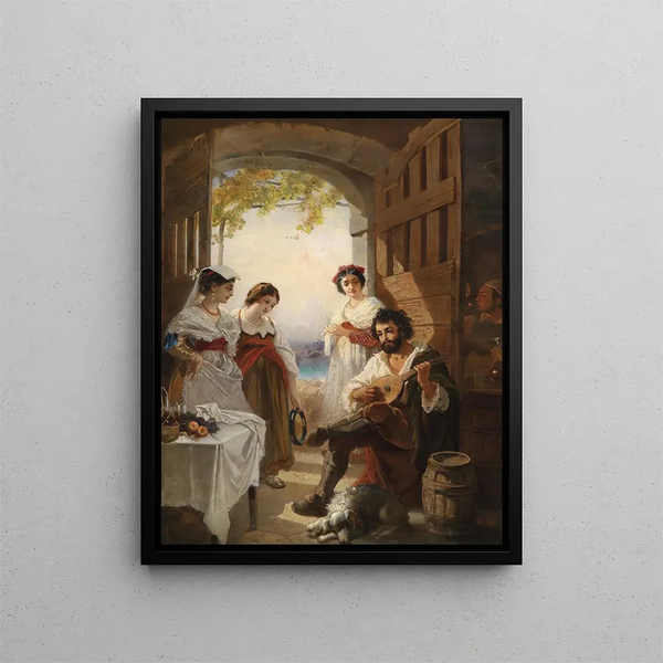 Napolitan Tavern - Anton Romako — framed artwork on a wall