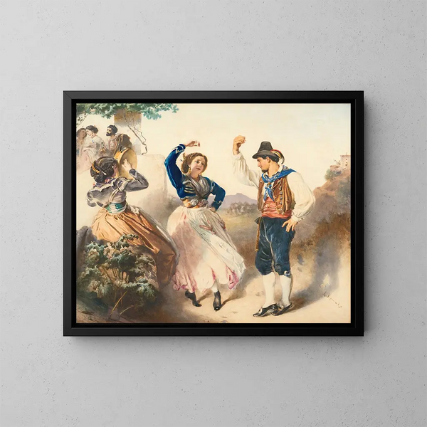 Tarantelle - Anton Romako — framed artwork on a wall