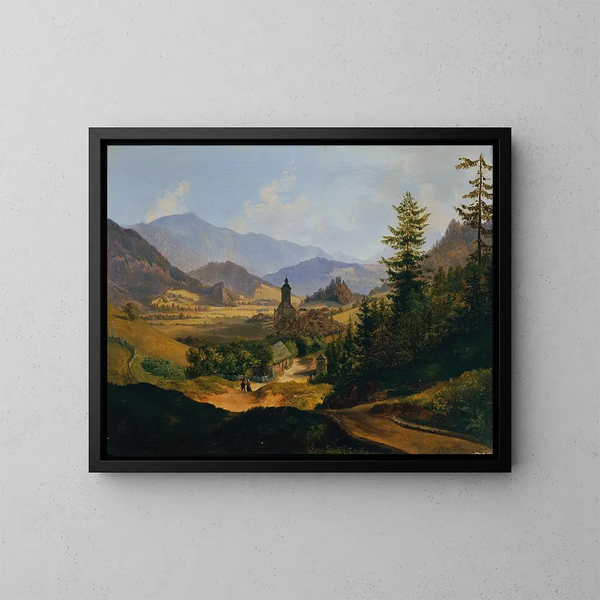 the Mount Joseph near Mariazell - Anton Schiffer — framed artwork on a wall