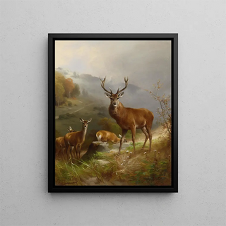 Rotwild - Anton Schmitz — framed artwork on a wall