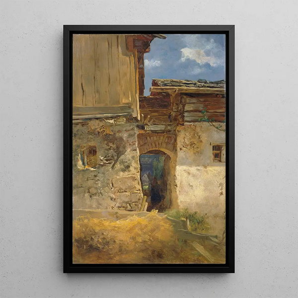 Reproduction of the painting Alley in Hallstatt - Anton Schrödl