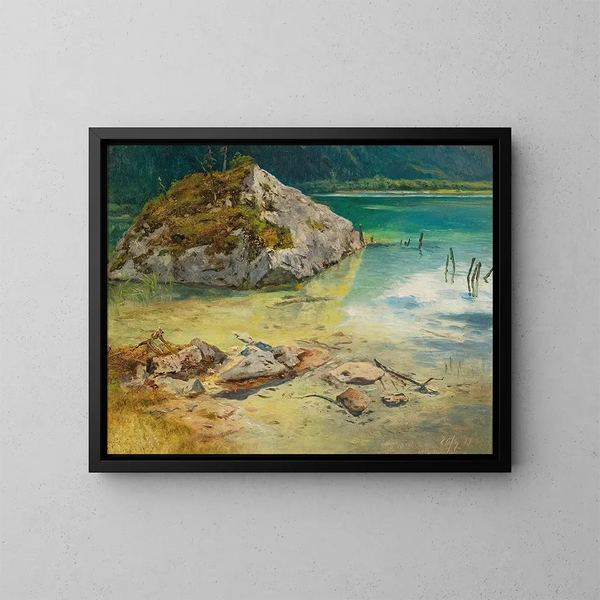 Impression of Lake Attersee - Anton Schrödl — framed artwork on a wall