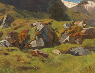 Study of Rocks at Ferleiten - Anton Schrödl — artwork view